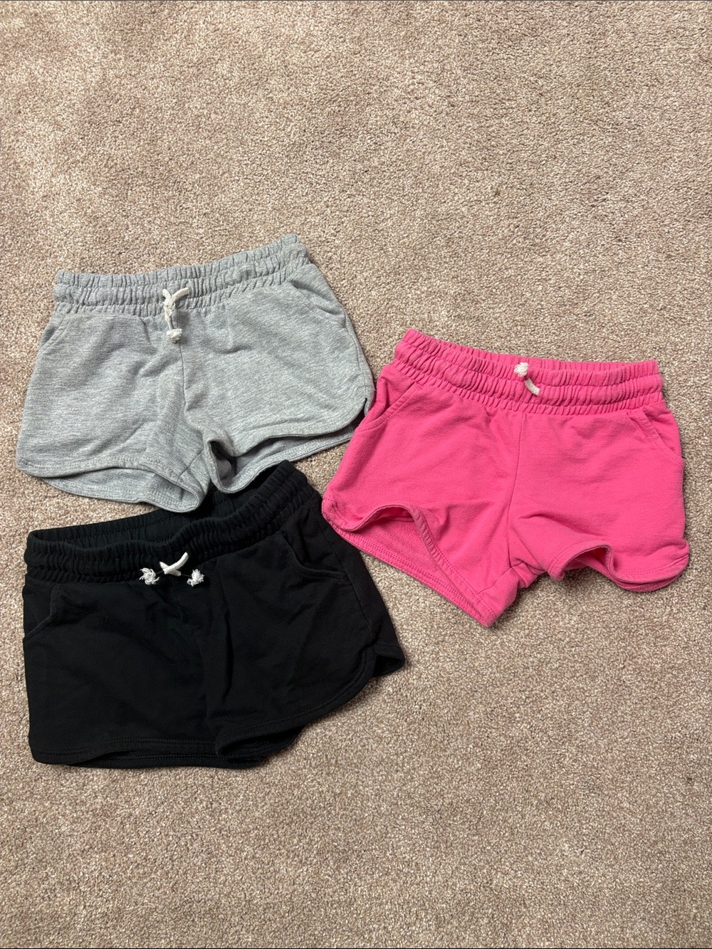 Cat & Jack Girls (M 8) Elastic Waist Terry Shorts (3-Pack)